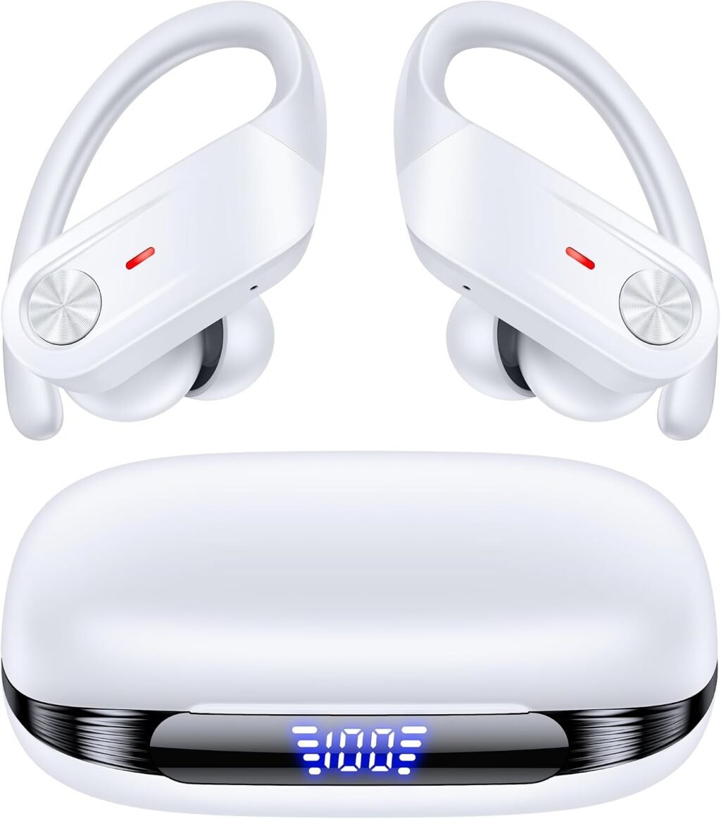 Hybrid Active Noise Cancelling Wireless Ear Buds 80 Hrs Playtime Hi-Res Stereo Quality Bluetooth Earbuds with Transparency Mode Headphones Bluetooth Earhooks ANC Earphones for Work Sports Travel